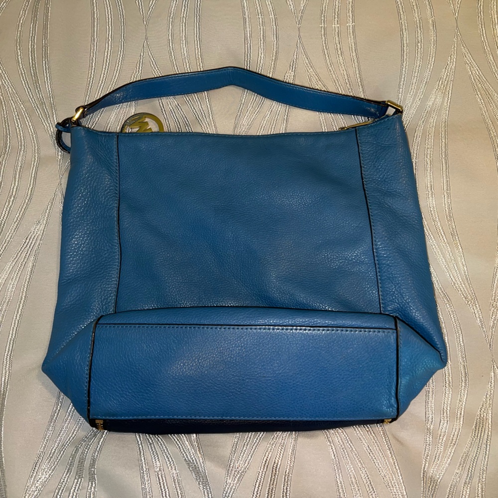 Vintage Michael Kors Hamilton Blue Leather Hobo Bag - Picture 7 of 15